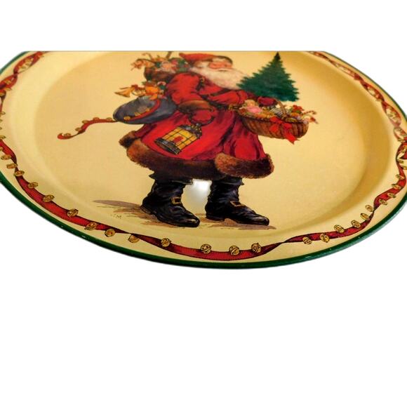 Vintage Potpourri Press Christmas Santa Claus Metal Tray - Picture 2 of 8